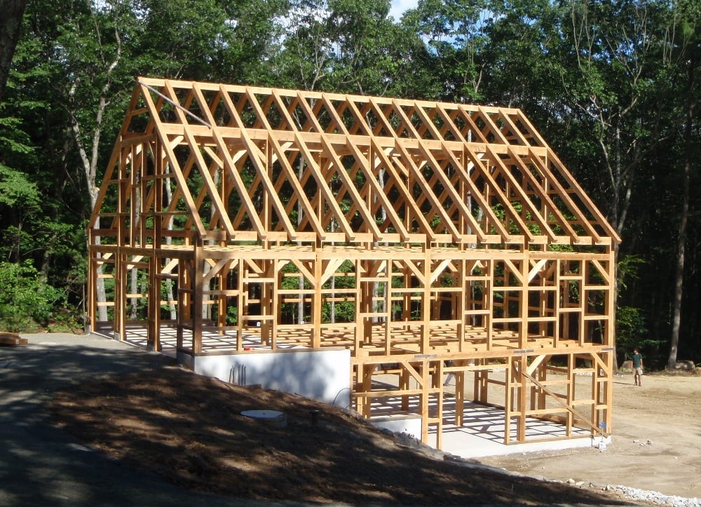 Timber frame gambrel barn plans | Neks