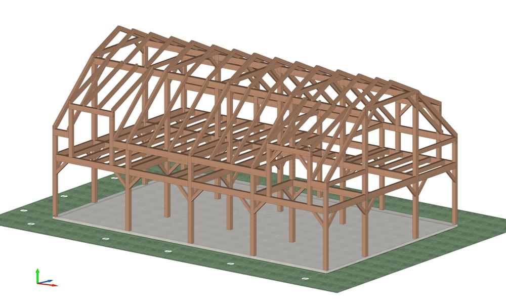 Zekaria: Timber frame gambrel barn plans