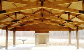 Design Interior on Framed Picnic Shelter Interior Design Of Heavy Timber Picnic Shelter