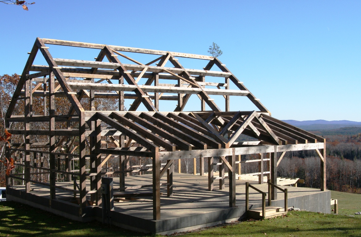 naturally Weathered Post & Beam Barn Frame