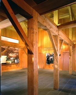 Barn Frame in Museum Lobby