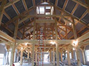 Food for the Needy Timber Frame Barn Interior