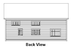 Back View of Timber Frame House