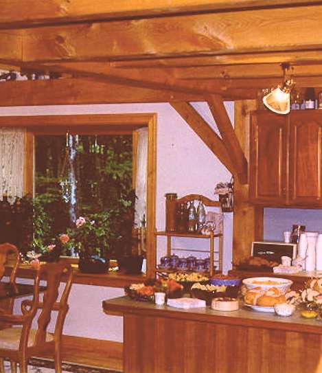 Kitchen of Timber Frame Home Design