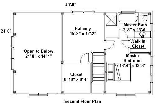 Post & Beam Second Floor Plan
