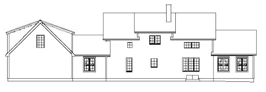 Back View of Planned Timber Frame House