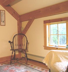 Bedroom Corner of Timber Frame House
