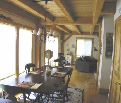 Timber Frame Home Dining Room
