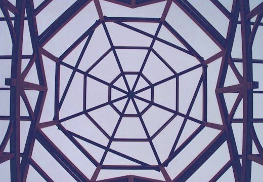 View looking up at Heavy Timber Cupola