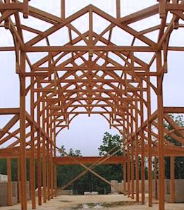 Bents in Completed Timber Frame