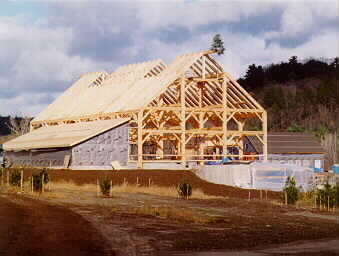 Welcome Center Erected Timber Frame