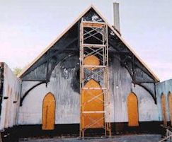 Fire-Damaged Church Ready for Trusses