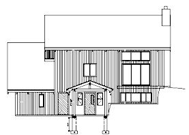 Entry View with Timber Frame Addition