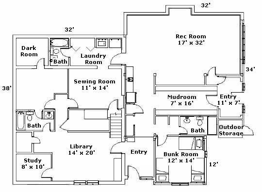 First Floor Plan of Mountain Retreat