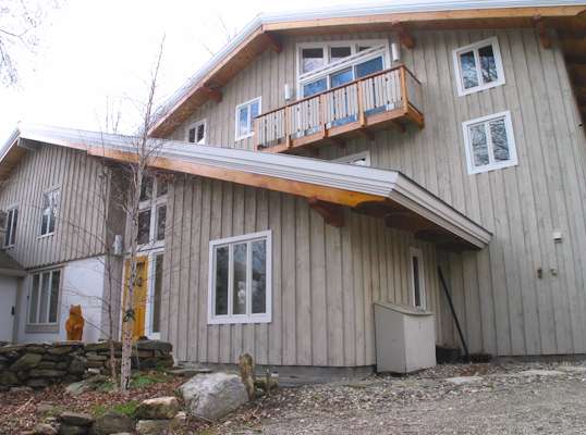 Back View of Timber Frame Home