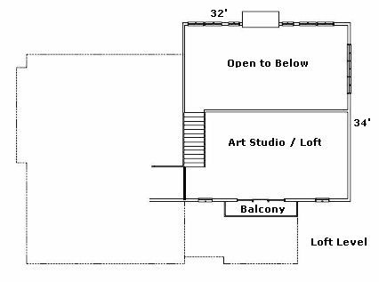 Loft Level of Timber Frame Home