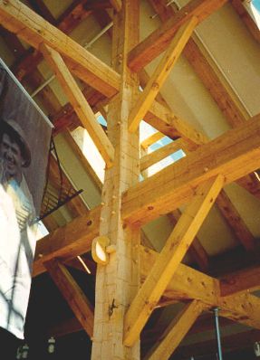 Upward View of Traditional Joinery