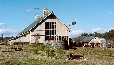 Barn Style Timber Frame for the Southeastern Vermont Welcome Center