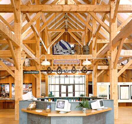 Southeastern Vermont Welcome Center Barn-Style Timber Frame