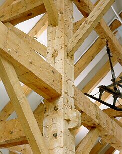 Traditional Wood Joinery with some Hidden Steel Joinery for the Southeastern Vermont Welcome Center