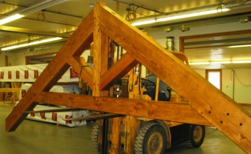Assembled Trusses for Shipment