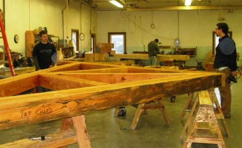Assembling Wood Trusses in the Shop