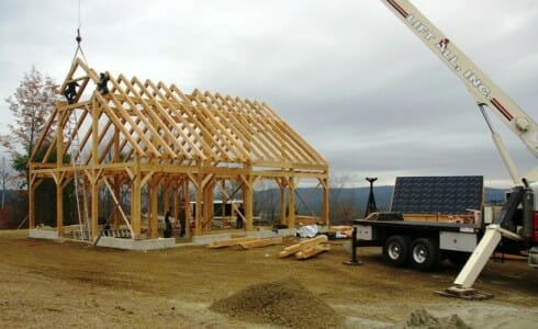 Installed Wood Rafters