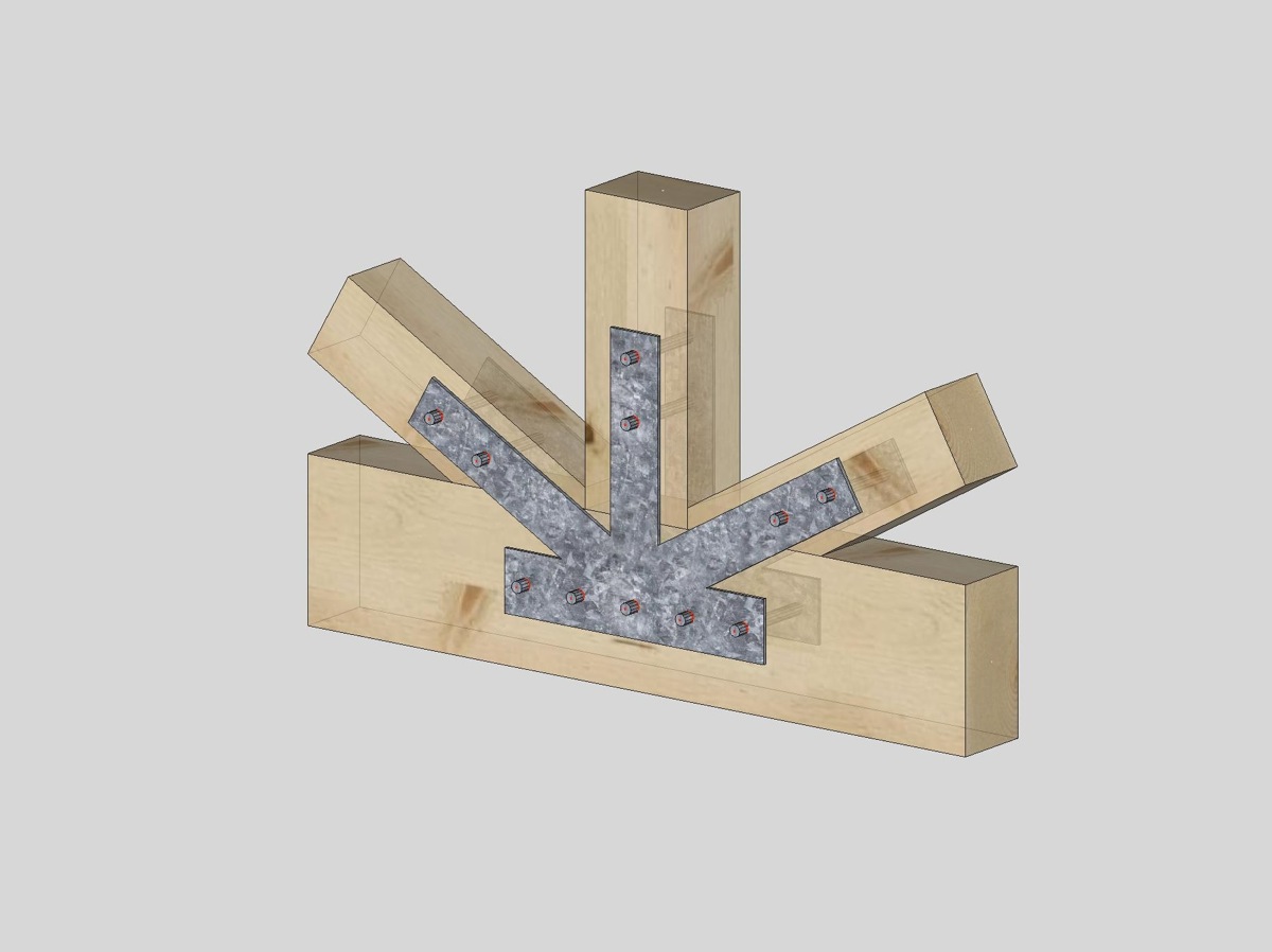 Steel Connections for Timber Frames | Steel Gusset Plates