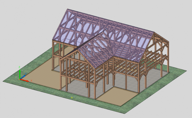 dutch barn concept, post and beam barn