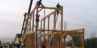 Raising a Post & Beam Barn