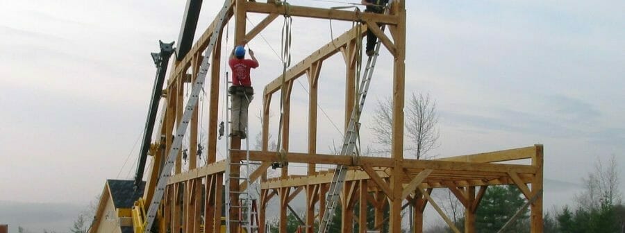 Raising a Post & Beam Barn