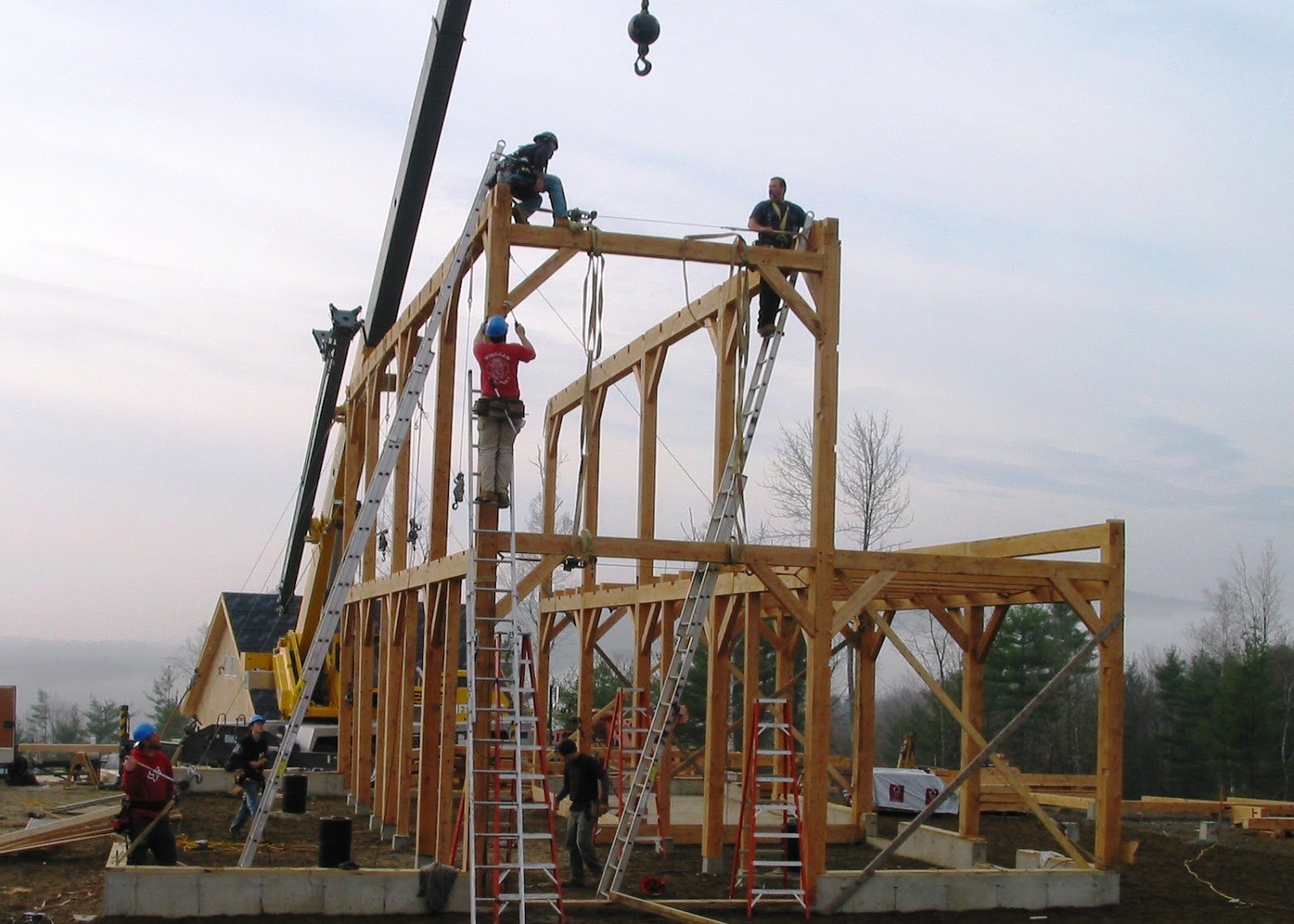 Raising a Post & Beam Barn