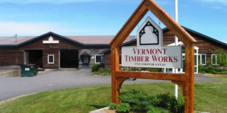 sign outside vermont timber works in north springfield, vermont