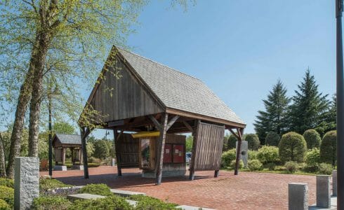 Hand Hewn Oak Corn Crib at the Southern Vermont Welcome Center