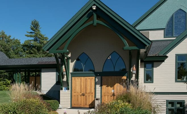 Exterior of Our Lady of The Mountains Church