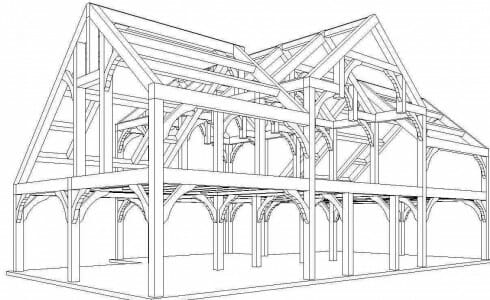 3D Design of a Barn Frame