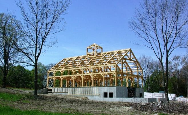 Finished Timber Barn Exterior