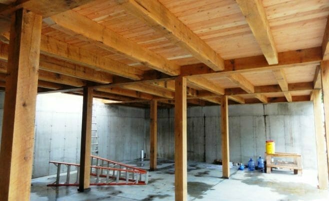 Barn Interior Ceiling Beams