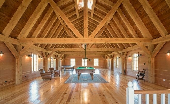 Pool Table in the Eberhart Gambrel Barn