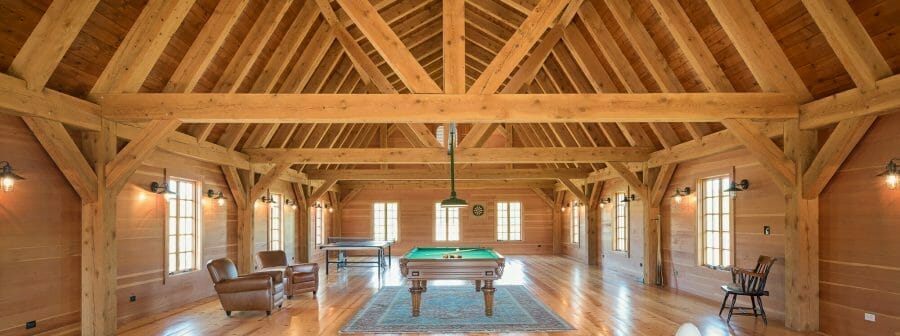 Pool Table in the Eberhart Gambrel Barn