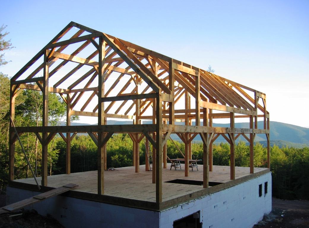  Timber  Frame  Barn  Home  Hand Hewn Beams