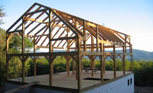 Gambrel Style Post Beam House 