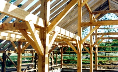 A Close-Up of Timber Traditional Joinery 