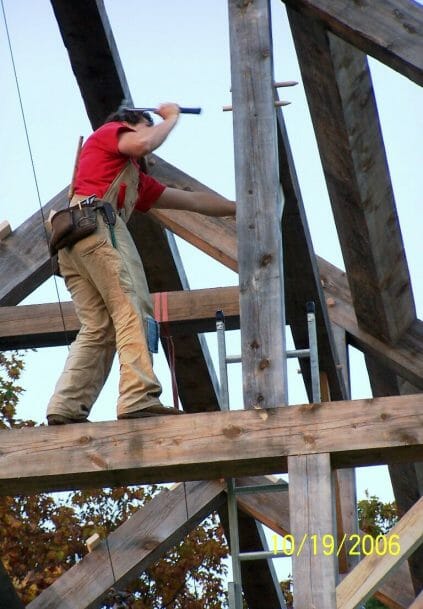 Driving Hardwood Pegs