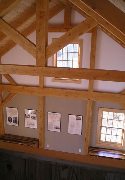 Looking at King Post Truss from Balcony