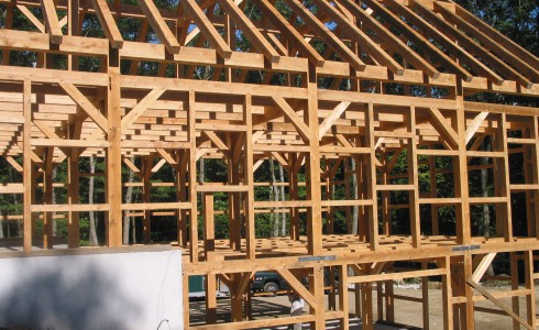 Timber Frame Barn with Rafters