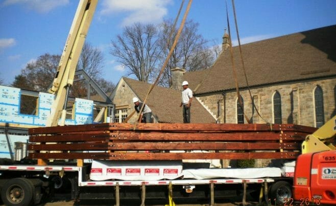 Shipping Church Timber Frame