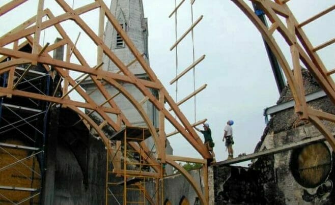 Timber Church Under Construction