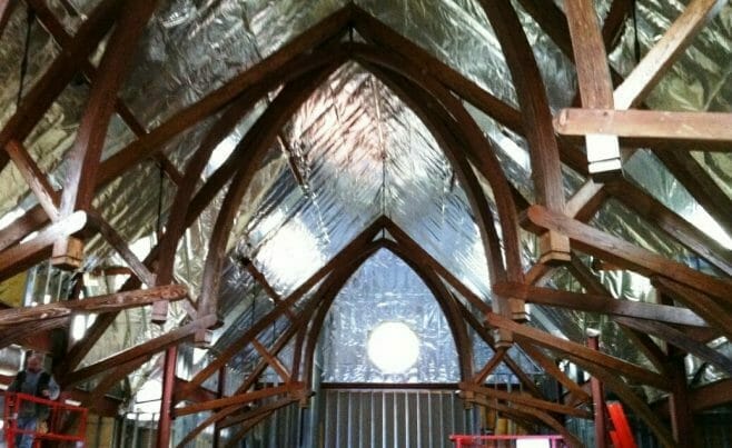 Douglass Fir Church Arched Trusses