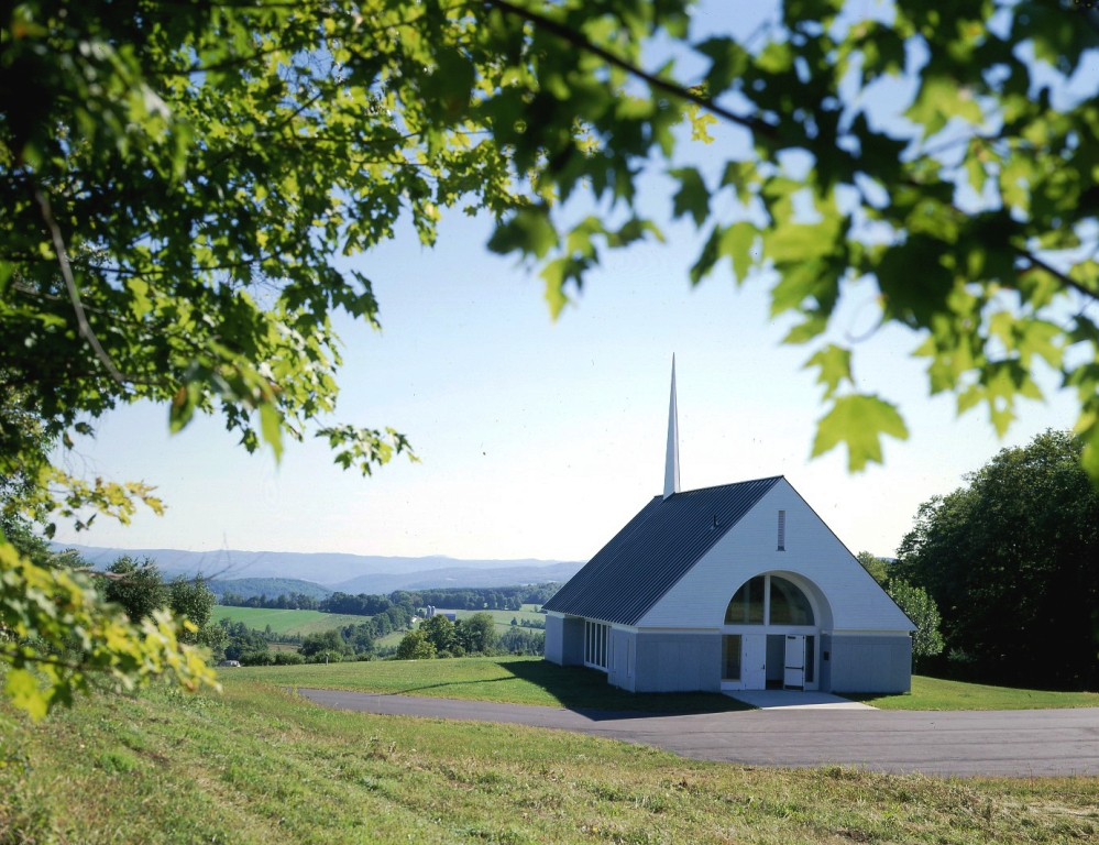 Beautiful Post and Beam Veterans Chapel Overlooking Vermont Valley